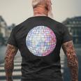 Colorful Disco Mirror Ball 1970S Retro 70S Dance Party Men's T-shirt Back Print Gifts for Old Men