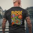 Colorful Phish-Jam Tie-Dye For Fisherman Fish Graphic Men's T-shirt Back Print Gifts for Old Men