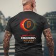 Columbus Indiana Total Solar Eclipse 2024 Men's T-shirt Back Print Gifts for Old Men