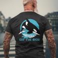 Comer La Rica Ballena Orca Meme Camiseta Hombre Estampado Espalda Regalos para ancianos