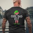 Cool Dad Elf Matching Family Group Christmas Party Pajama Mens Back Print T-shirt Gifts for Old Men