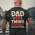 Cool Dad Of Twins Classic Overachiever Father's Day Men's T-shirt Back Print Gifts for Old Men