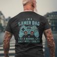 Cool Gamer Dad For Father Gaming Computer Video Gamers Men's T-shirt Back Print Gifts for Old Men
