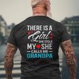 Cool Grandpa From Granddaughter Red Hearts Mens Back Print T-shirt Gifts for Old Men