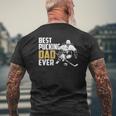 Cool Hockey Dad Fathers Day Pucking Dad Ever Mens Back Print T-shirt Gifts for Old Men