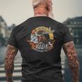 Only Cool Papaw Rides Motorcycles Father's Day Mens Back Print T-shirt Gifts for Old Men