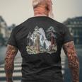Cool Sequoia National Park Hiking Watercolor Graphic Men's T-shirt Back Print Gifts for Old Men