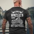 Only Cool Uncles Rides Motorcycles Father's Day Men's T-shirt Back Print Gifts for Old Men