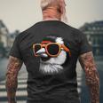Cooler Goldfinchogel Trägt Sonnenbrille Grafik Kunst T-Shirt mit Rückendruck Geschenke für alte Männer