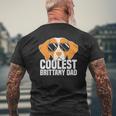 Coolest Brittany Dad Brittany Spaniel Dog Lover Mens Back Print T-shirt Gifts for Old Men