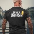 Corndogs Easily Distracted By Corndogs Cute Kawaii Corndog Men's T-shirt Back Print Gifts for Old Men