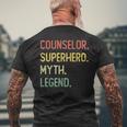 Counselor Superhero Myth Legend Men's T-shirt Back Print Gifts for Old Men