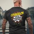 Counselor Superhero Product Comic Idea Men's T-shirt Back Print Gifts for Old Men