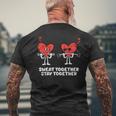Couple Heart Workout Valentines Day Love Gym Fitness Lifting Men's T-shirt Back Print Gifts for Old Men