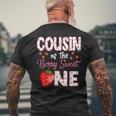 Cousin Of The Berry Sweet One Strawberry First Birthday Men's T-shirt Back Print Gifts for Old Men