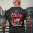 Cousin Senior 2024 Proud Cousin Of A Class Of 2024 Graduate Men's T-shirt Back Print Gifts for Old Men