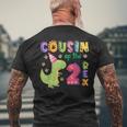 Cousin Of The Two Rex Birthday Dinosaur Family Matching Men's T-shirt Back Print Gifts for Old Men