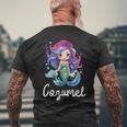 Cozumel Mexico Mermaid Vacation Men's T-shirt Back Print Gifts for Old Men