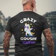 Crazy Cousin Crew Reunion UnicornDabb Men's T-shirt Back Print Gifts for Old Men