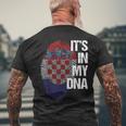 Croatia Croatia Flag Dna T-Shirt mit Rückendruck Geschenke für alte Männer