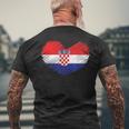 Croatia Flag Hrvatska Land Croate Croatia T-Shirt mit Rückendruck Geschenke für alte Männer