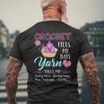 Crochet Yarn Fills My Days Yarn Fills My Men's T-shirt Back Print Gifts for Old Men