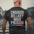 Crooked Hillary For Prison Vintage Style Men's T-shirt Back Print Gifts for Old Men