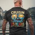 Cruisin Through 25 Years 25Th Wedding Anniversary Cruise Men's T-shirt Back Print Gifts for Old Men