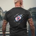 Cruz Azul Mens Back Print T-shirt Gifts for Old Men