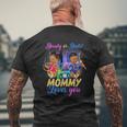 Cute Beauty Or Beat Mommy Loves You Gender Reveal Party Men's T-shirt Back Print Gifts for Old Men