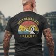 Cute Best Beagle Dad Ever Retro Vintage Puppy Lover Men's T-shirt Back Print Gifts for Old Men