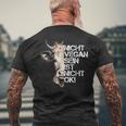 Cute Cow Nicht Vegan Sein Ist Nicht Ok Vegan T-Shirt mit Rückendruck Geschenke für alte Männer