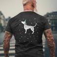 Cute Dalmatian Dog Dad Mens Back Print T-shirt Gifts for Old Men