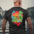 Cute Dinosaur Dinosaurs Prehistoric Dinos T-Shirt mit Rückendruck Geschenke für alte Männer