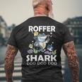 Cute Fishes Swimming In The Sea Smile Roofer SharkMen's T-shirt Back Print Gifts for Old Men