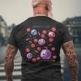 Cute White And Red Blood Cells Components Of Blood Men's T-shirt Back Print Gifts for Old Men