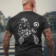 Cute Poodle Lace Artistic Pattern Men's T-shirt Back Print Gifts for Old Men