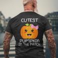 Cutest Pumpkin In The Patch Halloween Thanksgiving V5 Mens Back Print T-shirt Gifts for Old Men