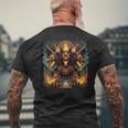 Cyberpunk Style Cerberus Men's T-shirt Back Print Gifts for Old Men