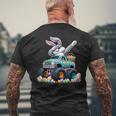 Dabbing Bunny Happy Easter Monster Truck Easter Men's T-shirt Back Print Gifts for Old Men