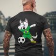 Dabbing Husky Brazil Football Fans Jersey Brazilian Soccer Men's T-shirt Back Print Gifts for Old Men
