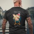 Dabbing Papa Henne Papa Coolatertag T-Shirt mit Rückendruck Geschenke für alte Männer