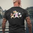Dabbing Team Unicorn Panda Pug Dab Birthday Gif Men's T-shirt Back Print Gifts for Old Men