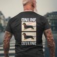 Dachshund Online Dog Owners S T-Shirt mit Rückendruck Geschenke für alte Männer