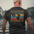 Dachshund Papa Best Dachshund Dad Ever T-Shirt mit Rückendruck Geschenke für alte Männer