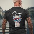 Dad Alpaka Fan Liebhaber Papaatertag Geschenk Alpapa Lama T-Shirt mit Rückendruck Geschenke für alte Männer