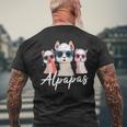 Dad Alpaka Lama Fan Liebhaber Papaatertag Geschenk Alpapa T-Shirt mit Rückendruck Geschenke für alte Männer