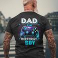 Dad Of The Birthday Boy Matching Video Game Birthday Party Men's T-shirt Back Print Gifts for Old Men
