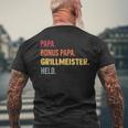 Dad Bonus Papa Grillmeister Bonus Papa Griller S T-Shirt mit Rückendruck Geschenke für alte Männer