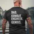 Dad Combat Engineer Genius Combat Engineering Mens Back Print T-shirt Gifts for Old Men